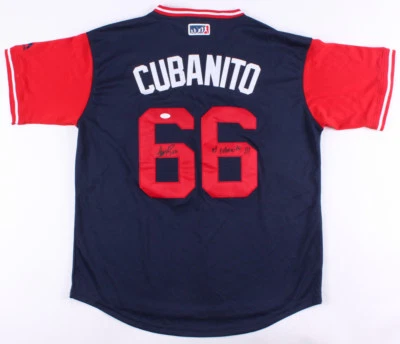 J.C. Ramirez Signed Angels Player's Weekend Jersey Inscribed "El Cubanito!"(JSA) - Image 1 of 4