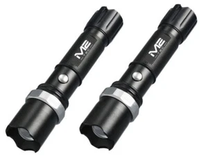 2x Led Taschenlampe Polizei Lampe Swat Cree Zoom 1000 m Leuchtweite 2x Akku - Bild 1 von 9