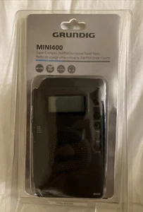 Etón Grundig M400 Ultra Compact AM FM Krótkofalowe radio podróżne Czarne OEM Pkg - Zdjęcie 1 z 4