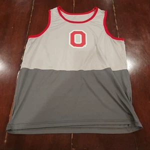 Ohio State University Buckeyes Polyester Tank Top T-shirt Mens Large Gray - Picture 1 of 4