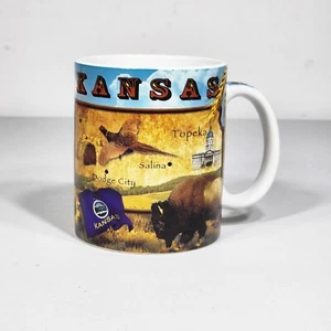 Taza de café de cerámica Kansas bisonte occidental vaquero vagón - Imagen 1 de 8