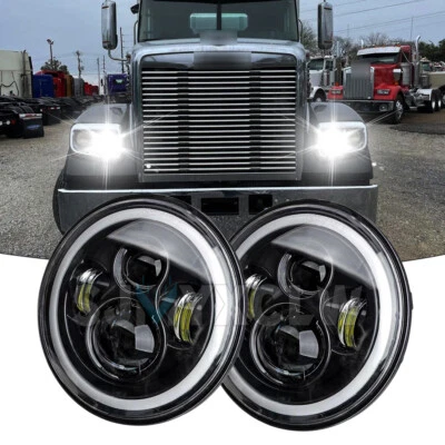 7 Inch LED Headlight Round Hi/Lo Sealed For Freightliner Century Class 1996-2011 - Image 1 of 4