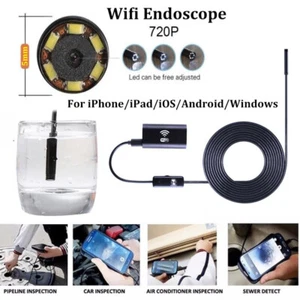 WiFi Borescope Inspection Snake Camera for Motor Engine Sewer Car iPhone Android - Picture 1 of 10