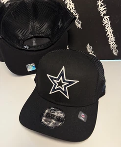 NWT New Era 9Seventy Dallas Cowboys Triple Star Logo Black Trucker Snapback Hat - Picture 1 of 2