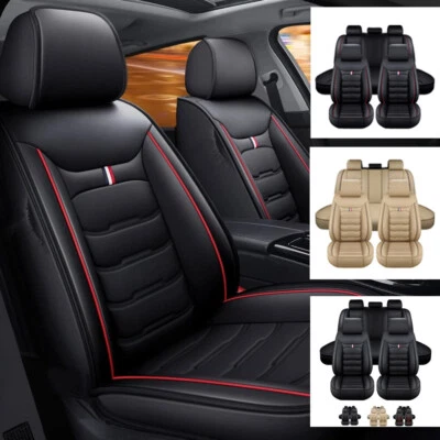 Universal Car Cushion Protector 4 Season Leatherette Car Seat Covers Full Set - Image 1 of 4
