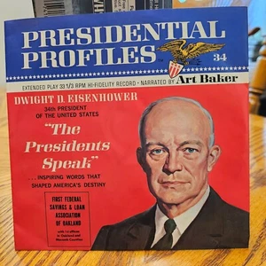NEW Presidential Profiles EISENHOWER 34TH The President Speaks 33 ⅓ RPM Record - Picture 1 of 2