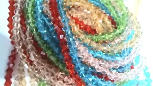 1500 Pcs Beads Lot 18 Strands Glass Crystal Bead Bundle Jewelry Free Shipping - Picture 1 of 4