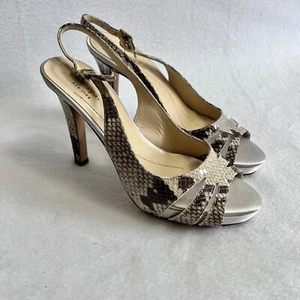Kate Spade Glenda Lizard Print High Heel Sling Backs Sz 6B Made in Italy - Picture 1 of 12