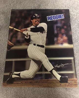 VINTAGE 1978 ORIGINAL REGGIE JACKSON YANKEES PROMO CANDY BAR POSTER - Image 1 of 4