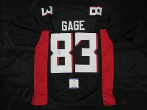 RUSSELL GAGE ATLANTA FALCONS SIGNED SEWN PRO STYLE FOOTBALL JERSEY BAS COA - Picture 1 of 5