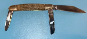 Frost Bone Pocket Knife , 3 Blades, 440 Stainless Steel Bone Maybe. ?? years old - Picture 1 of 4