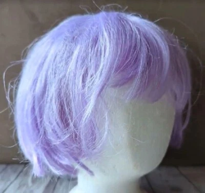 Peluca Spirit Halloween Lavanda Púrpura, Estilo Bob Corto, Juegos con disfraces, Talla Pequeña para Niños Foto 1 de 4