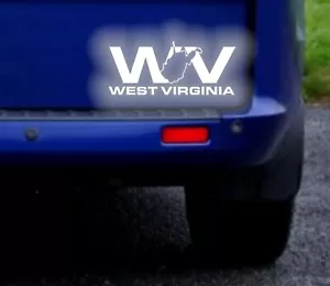 West Virginia WV USA State Reflective Sticker Decal - Foto 1 di 2