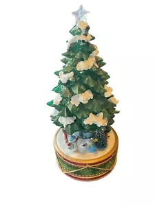 Animated Lighted Musical Christmas Tree With LED Star & Rotating Base SEE VIDEO - Picture 1 of 4