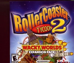 Roller Coaster Tycoon 2 - Wacky Worlds Expansion Pack / PC Cd-rom Game - MINT - Picture 1 of 3