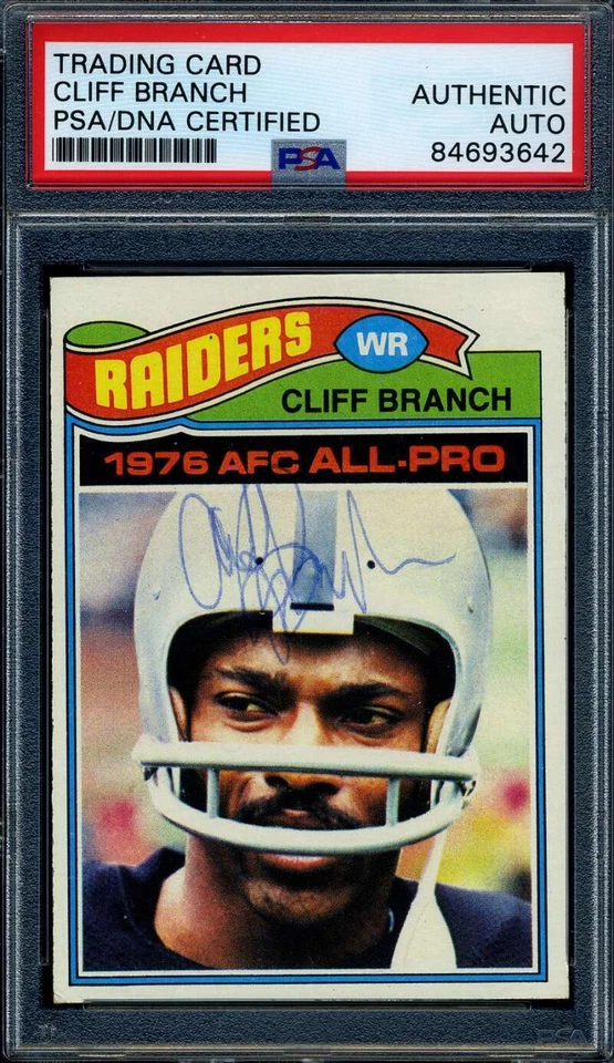 Cliff Branch PSA DNA Signed 1977 Topps Autograph - Image 1 of 1