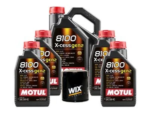 14L Motul 8100 X-CESS GEN2 5W-40 Wix Filter Motor Oil Change Kit API SN - Picture 1 of 1