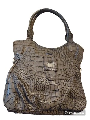 Betty Barclay Grey Croc Double Handled Handbag - Image 1 of 4