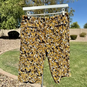 Bermudas de golf vintage Jamie Sadock estampado naranja y negro talla 8 - Imagen 1 de 8