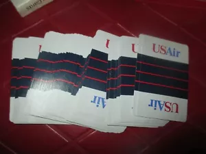 CARTE DA GIOCO VINTAGE USAIR AIRLINES USATE - ANNI '80 - Foto 1 di 3