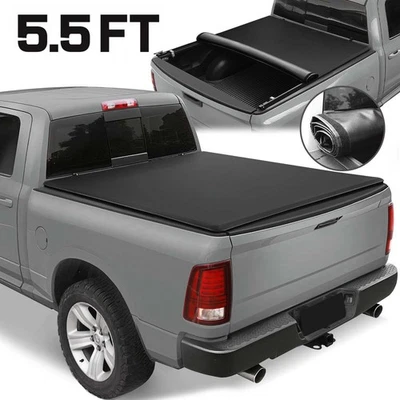 5.5FT Tonneau Cover Soft Roll-up  for 2015-2025 Ford F-150 Truck Bed Cover - Image 1 of 4