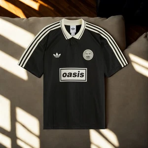 🎤 adidas Originals x Oasis TOUR Jacquard Jersey BLACK –LIMITED SIZES – IN HAND✅ - Picture 1 of 5