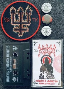 Watain - Corona Mortis 2020 Black Metal Cassette Tape + Pins Patch #966 Rare - Picture 1 of 6