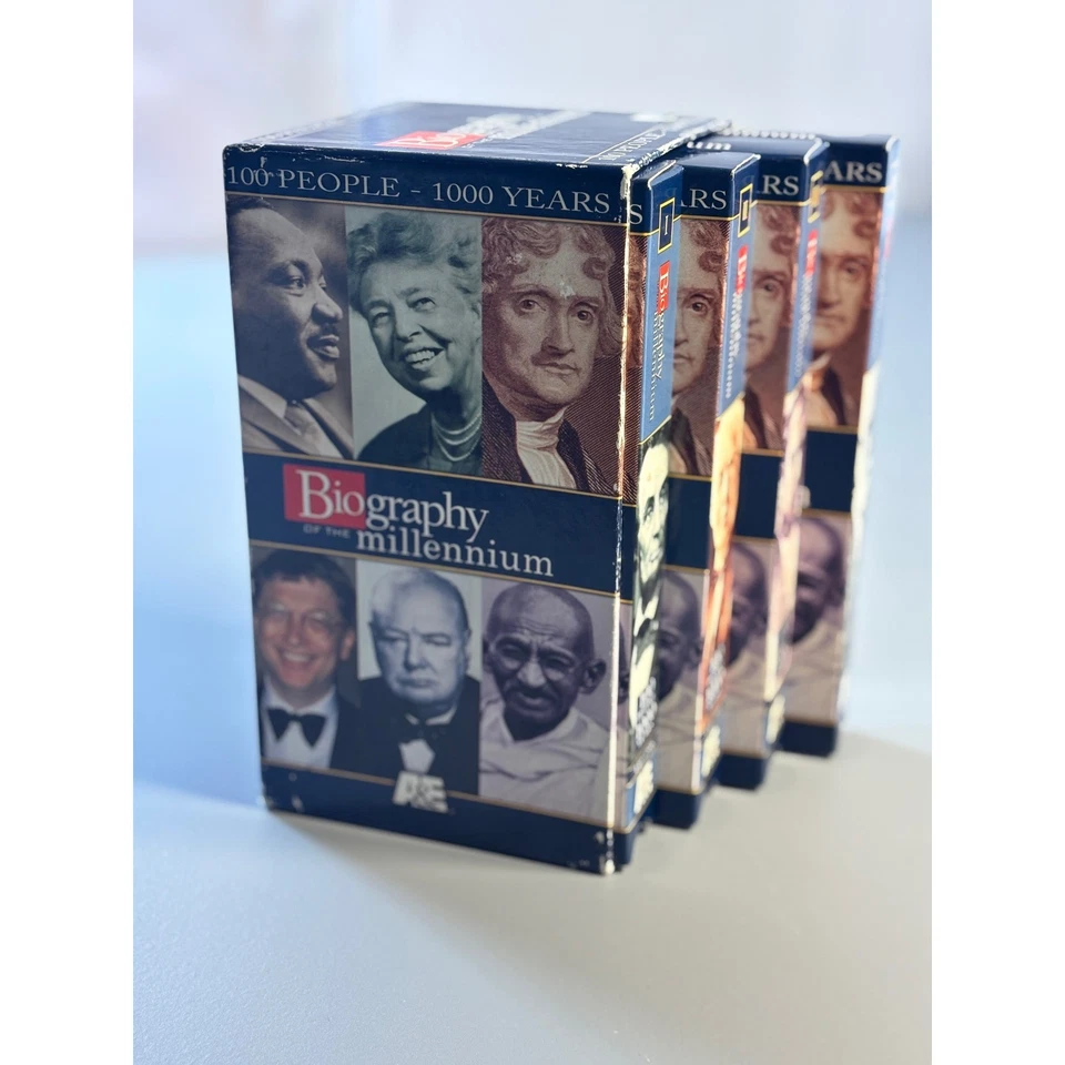 Biography of the Millennium VHS 4-Tape Set 100 People 1000 Years Untested - Image 1 of 4