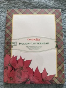 Geographics Urlaub Briefpapier Weihnachtsstern kariert 100 Blatt neu - Bild 1 von 2