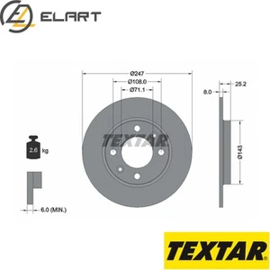 2x BRAKE DISC 92055003 FOR CITROËN XSARA/Hatchback/Van/Break ZX SAXO PEUGEOT - Picture 1 of 6