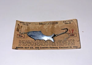 Vintage Max Weesner's Medal Minnow Lure - Weezel Bait Co. Cincinnati - On the Card - Bild 1 von 4