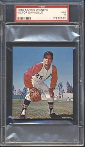 1965 Kahn's Wieners Béisbol Vic Davalillo PSA 7 INDIOS CASI NUEVO Juego Parcial Break - Imagen 1 de 2