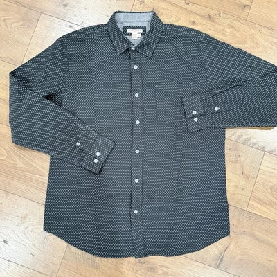 Carbon 2 Cobalt Button Down Shirt Mens Medium M Black Blue Long Sleeve - Image 1 of 3