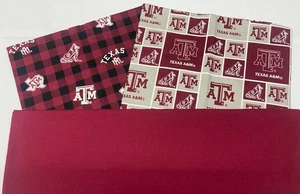 Texas A&M Cotton Fabric Assortment - 3 Print Bundle - Picture 1 of 5