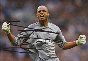 WIGAN: ALI AL-HABSI SIGNED 6x4 ACTION PHOTO+COA *WEMBLEY FA CUP* - Picture 1 of 1