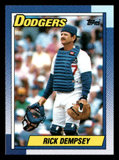 1990 Topps Rick Dempsey  Los Angeles Dodgers #736 NM-MINT Baseball Card