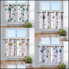 2 PIECE WINDOW PANEL WITH GROMMET LINED BLACKOUT WINDOW FLOWER PRINTED CURTAIN