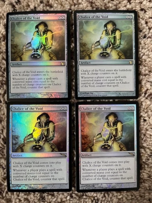 MTG- Chalice of the Void x4  FOIL (2x Mirrodin, 2x MM2015) - Image 1 of 1