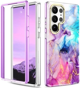Galaxy S23 Ultra Case, Slim Shockproof Protection Soft TPU Bumper + Hard Plastic - Picture 1 of 8