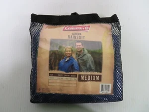 NEW Coleman Aurora Rainsuit Adult Size MEDIUM Blue Raincoat and Rainpant Set - Picture 1 of 4