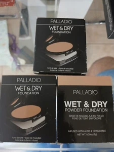 Palladio - Herbal Dual WET&DRY FOUNDATION - Oil Free Makeup Lot Of 3 Wd 404 402 - Picture 1 of 2