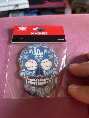 Los Angeles Dodgers Sugar Skull Magnet MLB Cover