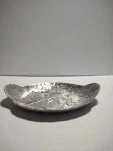 Wendal August Forge Hammered Aluminum Floral Dish/Plate Handmade Art Iron - Picture 1 of 7