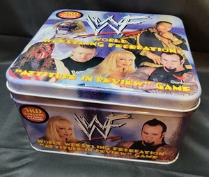 WWE WWF Attitude In Review GAME Trivia 3rd Ed COMPLETE Tin Box 1999 THE ROCK - Picture 1 of 19