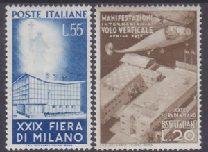 ITALY 1951 - MILANO FAIRS - HELICOPTER - Mi.: 830-831 -**MNH** - Picture 1 of 2