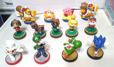 Lote Mixto de 13 Figuras Amiibo Nintendo Mario Luigi Sonic Kirby Animal Crossing Foto 1 de 4
