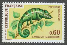 France 1971 MNH Mi 1771 Sc 1321 Reunion Chameleon. Nature protection **