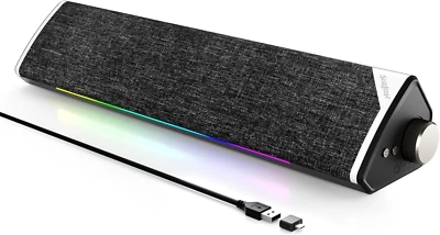 PC Lautsprecher USB Bluetooth Soundbar Typ-C LED Computer Boxen Laptop Monitor - Bild 1 von 4