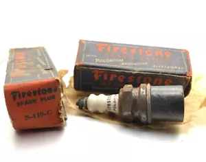 Vintage Firestone Tire & Rubber Polonium Electrodes Spark Plugs - Picture 1 of 61