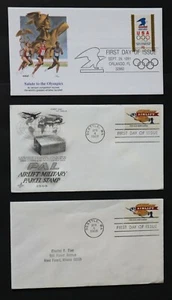 U.S. Used #1341 & #2539 $1 Airlift/Olympics Lot of 3 First Day Covers. Choice! - Picture 1 of 1